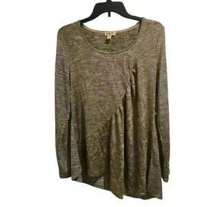 X109 one world long sleeve asymmetrical top size large